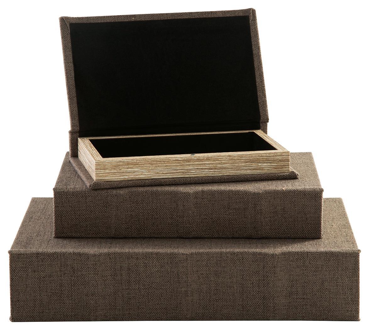 Jolina Brown Box (Set Of 3) - Ella Furniture