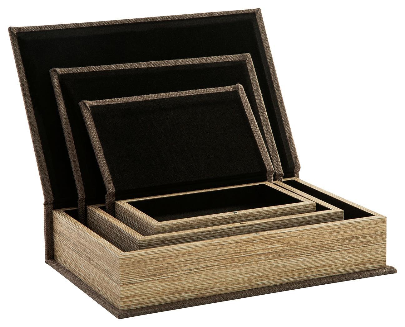 Jolina Brown Box (Set Of 3) - Ella Furniture