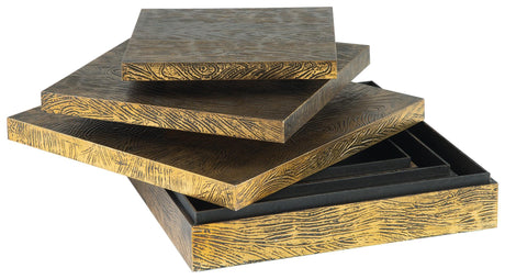 Keldy Antique Brass Finish Box (Set Of 3) - Ella Furniture