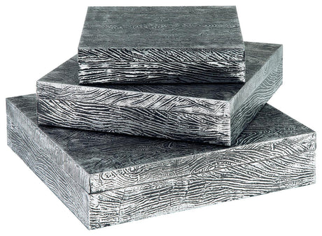 Keldy Antique Pewter Finish Box (Set Of 3) - Ella Furniture