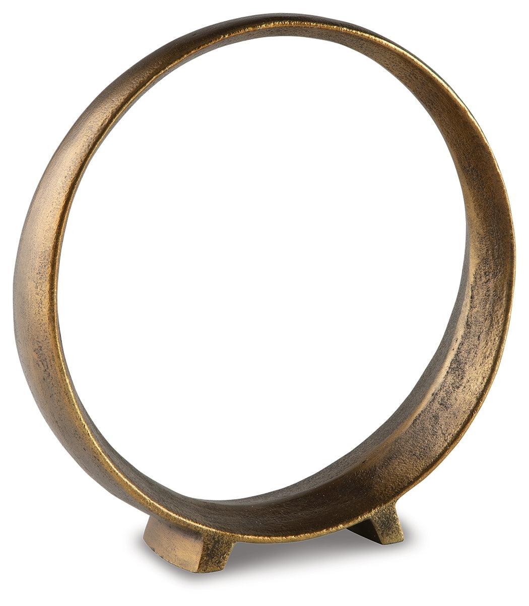 Ryandale Antique Brass Finish Sculpture (Set Of 2) - Ella Furniture