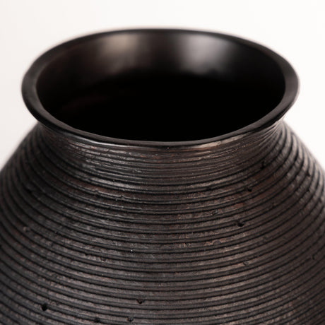 Hannela Antique Brown Vase - Ella Furniture