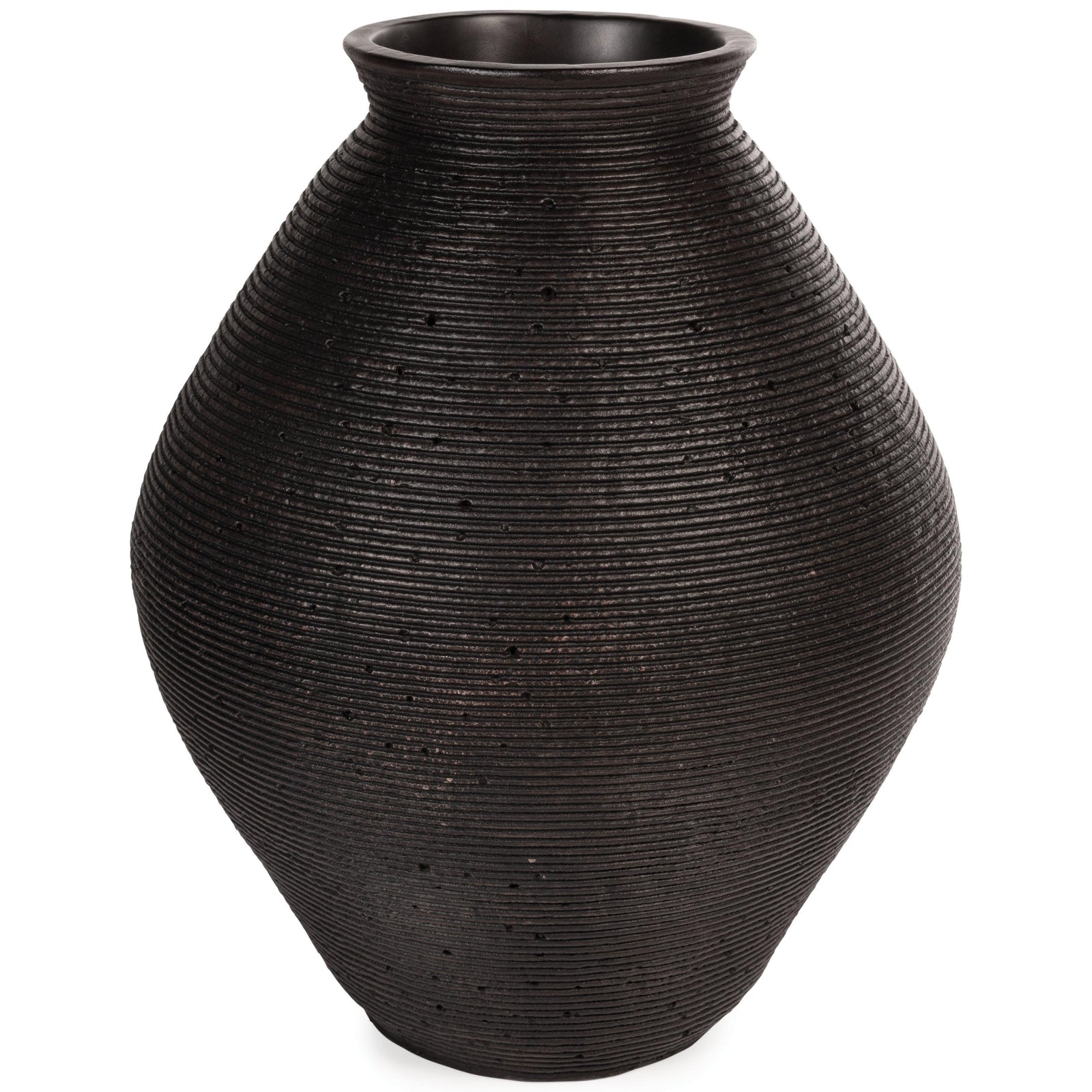 Hannela Antique Brown Vase - Ella Furniture