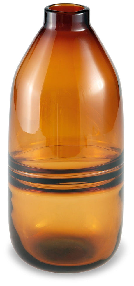 Lemmitt Amber Vase - Ella Furniture