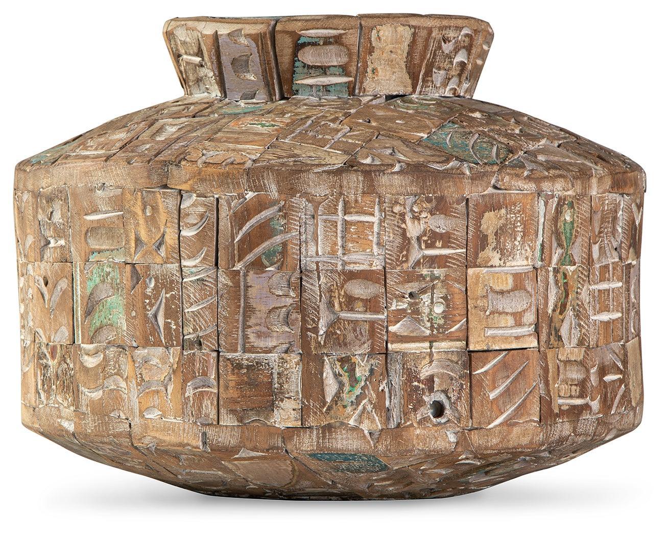 Meltland Natural/black Vase - Ella Furniture