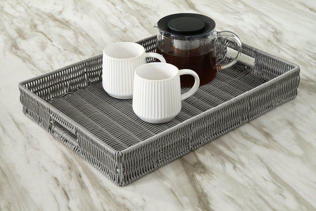 Evonne Antique Gray Tray - Ella Furniture