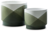 Ardenridge Green/white Planter (Set Of 2) - Ella Furniture