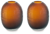 Embersen Amber Vase (Set Of 2) - Ella Furniture