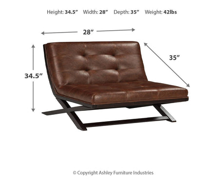 Sidewinder Brown Accent Chair - Ella Furniture
