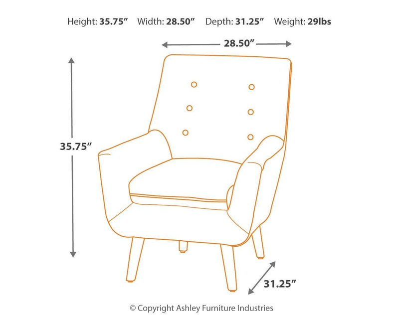 Zossen Ivory Accent Chair