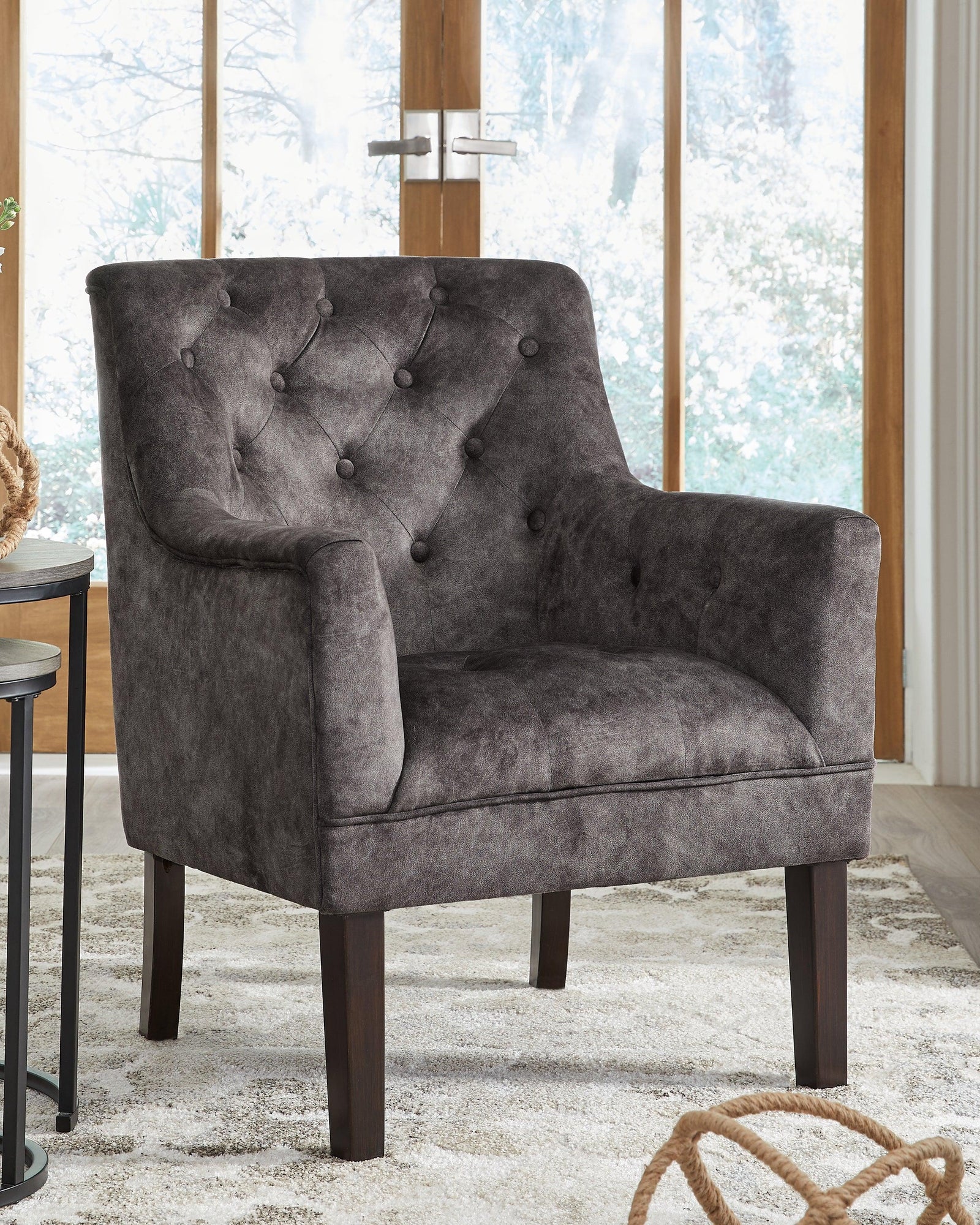 Drakelle Charcoal Gray Accent Chair - Ella Furniture