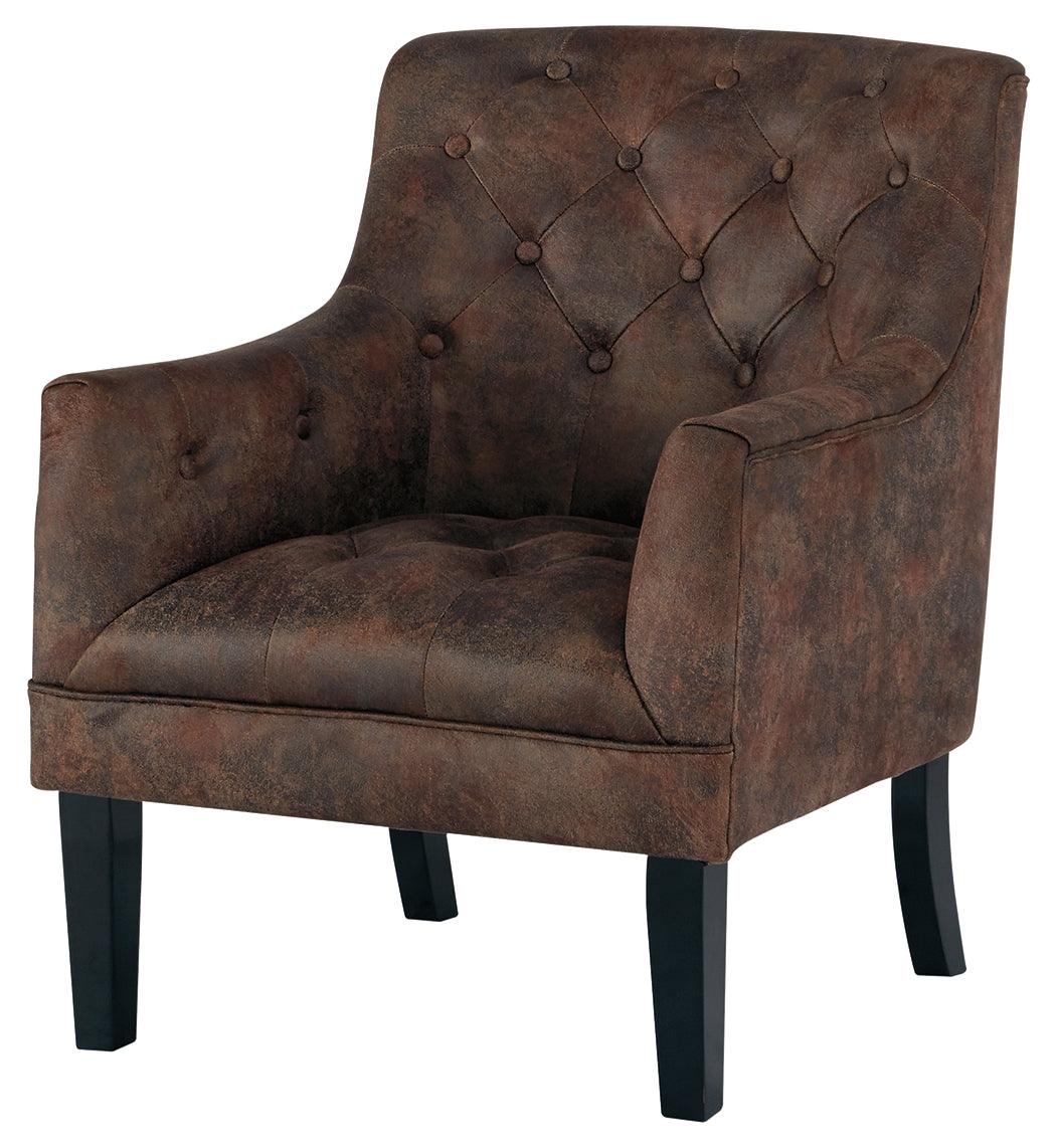 Drakelle Mahogany Accent Chair - Ella Furniture