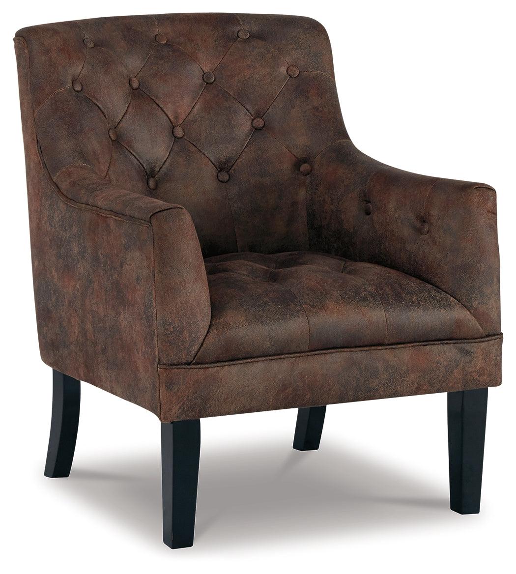 Drakelle Mahogany Accent Chair - Ella Furniture