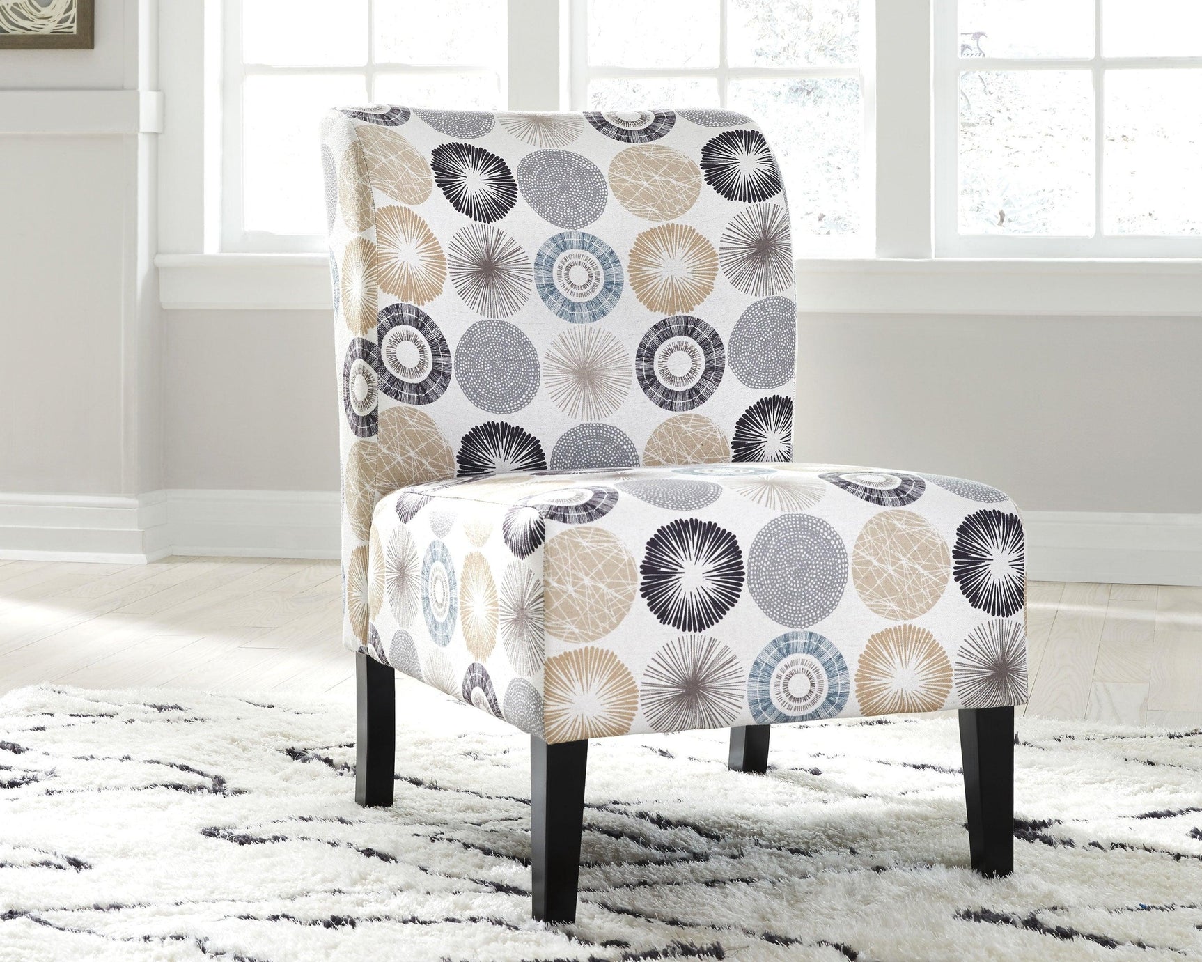 Triptis Charcoal Accent Chair - Ella Furniture