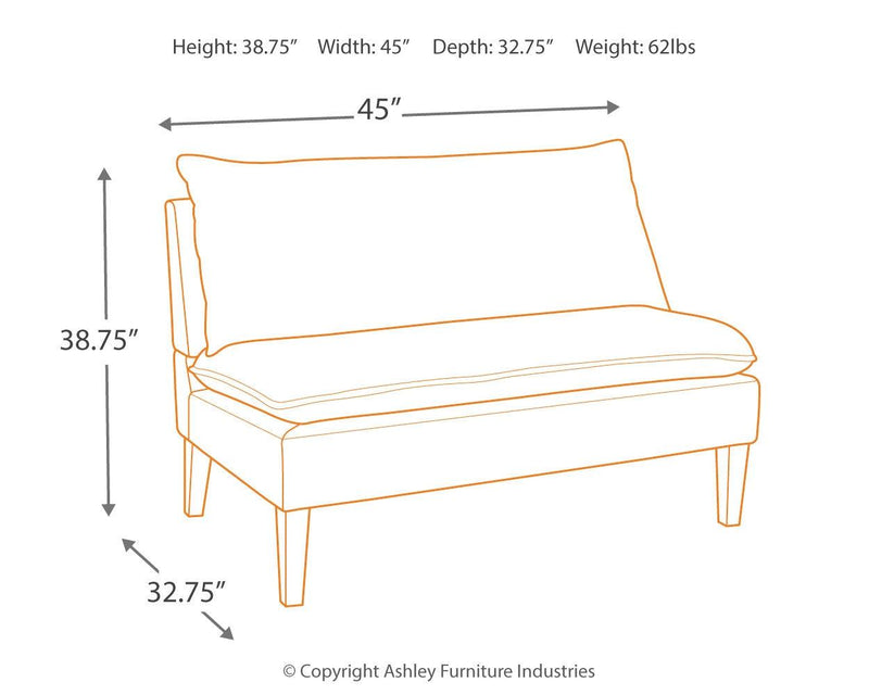 Arrowrock White/Gray Accent Bench - Ella Furniture