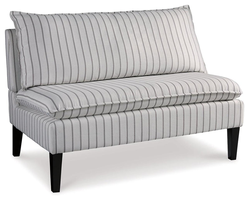 Arrowrock White/Gray Accent Bench - Ella Furniture