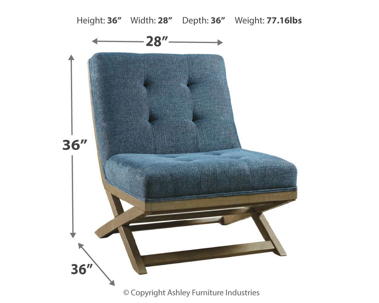 Sidewinder Blue Accent Chair - Ella Furniture