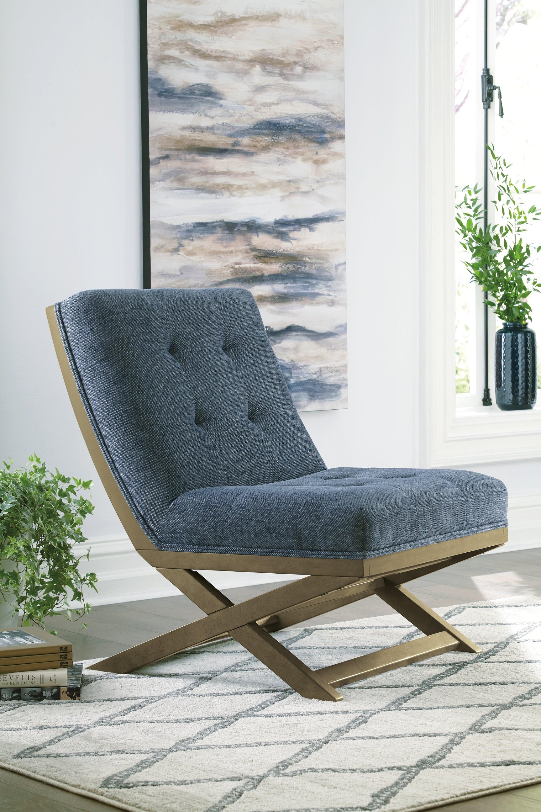 Sidewinder Blue Accent Chair - Ella Furniture