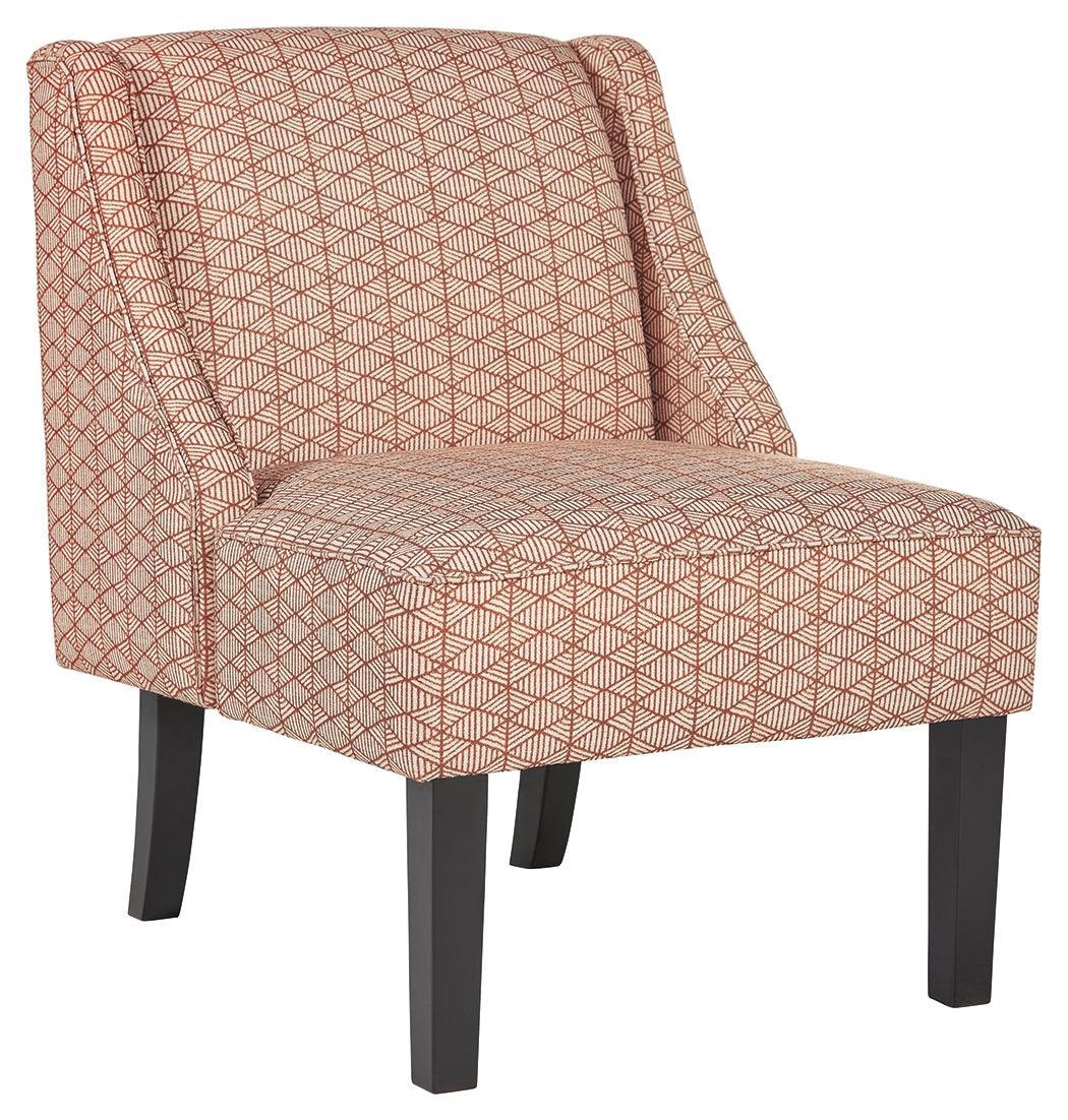 Janesley Orange/cream Accent Chair - Ella Furniture