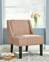 Janesley Orange/cream Accent Chair - Ella Furniture