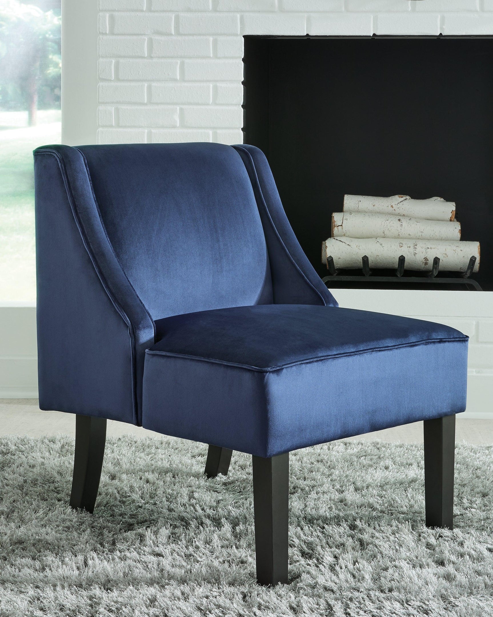 Janesley Navy Accent Chair - Ella Furniture