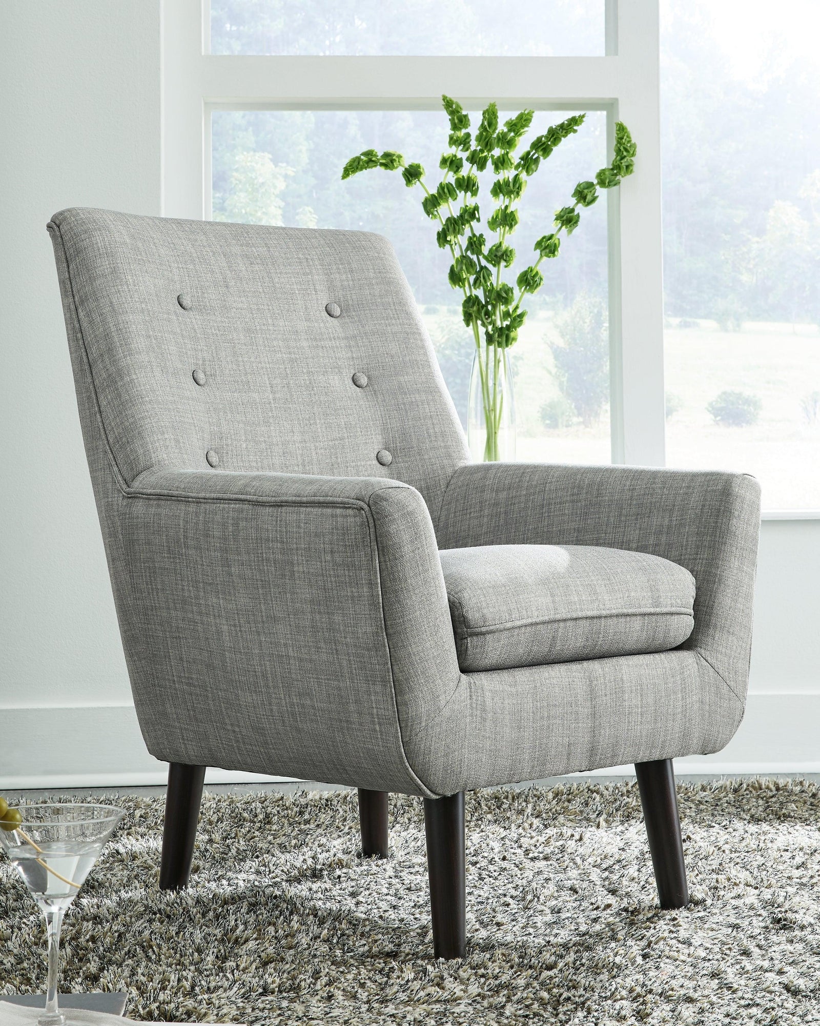 Zossen Gray Accent Chair - Ella Furniture