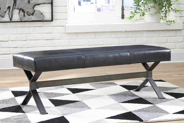 Lariland Black Accent Bench - Ella Furniture