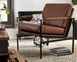 Puckman Brown/silver Finish Accent Chair - Ella Furniture