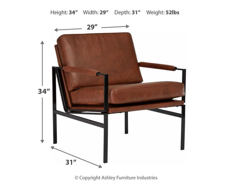 Puckman Brown/silver Finish Accent Chair - Ella Furniture