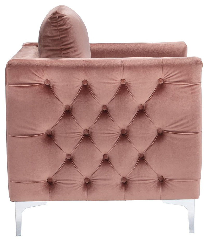 Lizmont Blush Pink Accent Chair