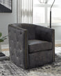 Brentlow Distressed Black Accent Chair - Ella Furniture