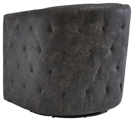Brentlow Distressed Black Accent Chair - Ella Furniture