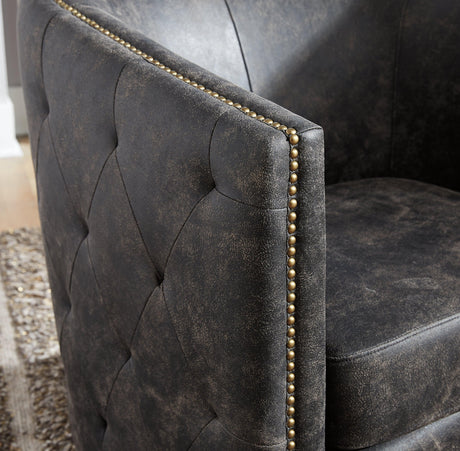 Brentlow Distressed Black Accent Chair - Ella Furniture