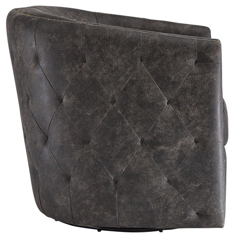 Brentlow Distressed Black Accent Chair - Ella Furniture
