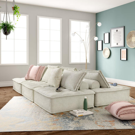 Bales Taupe 6-Piece Modular Seating - Ella Furniture