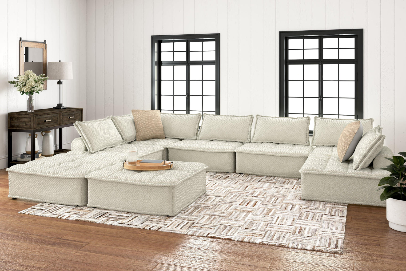 Bales Taupe 8-Piece Modular Seating - Ella Furniture