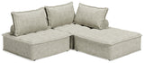 Bales Taupe 3-Piece Modular Seating - Ella Furniture