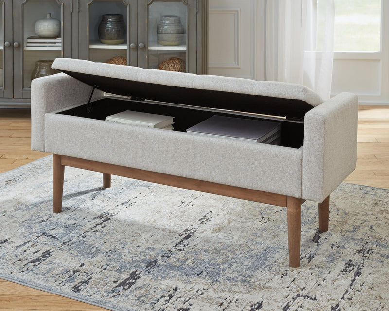Briarson Beige/brown Storage Bench - Ella Furniture