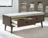 Chetfield Beige/brown Storage Bench - Ella Furniture
