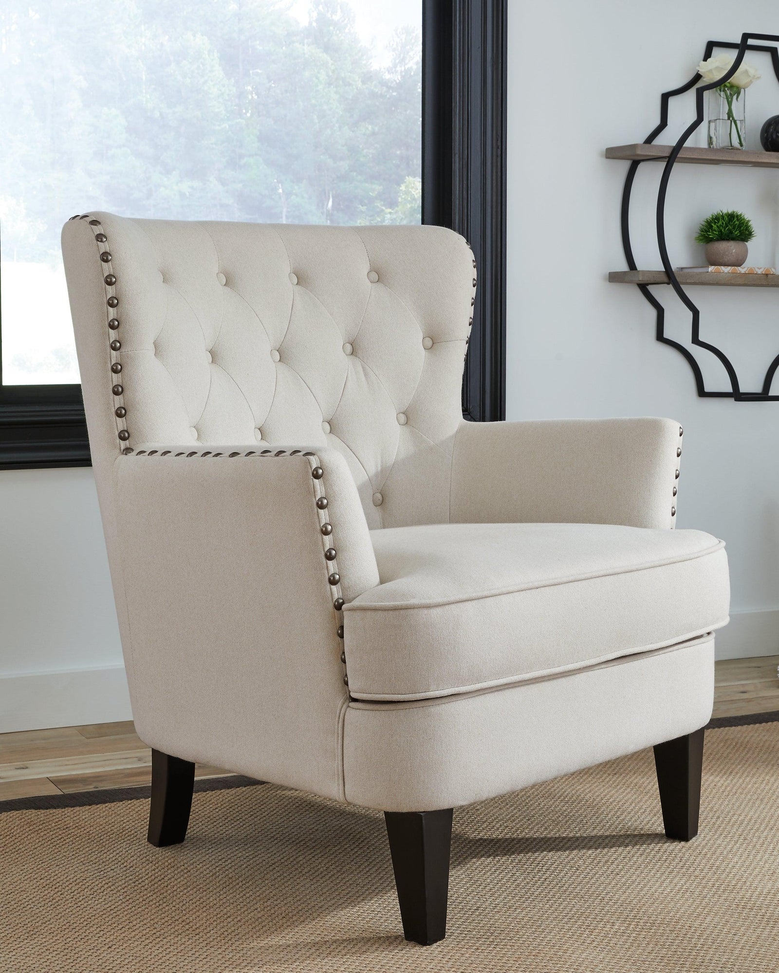 Romansque Light Beige Accent Chair - Ella Furniture