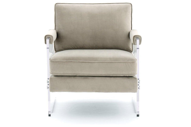 Avonley Taupe Accent Chair - Ella Furniture