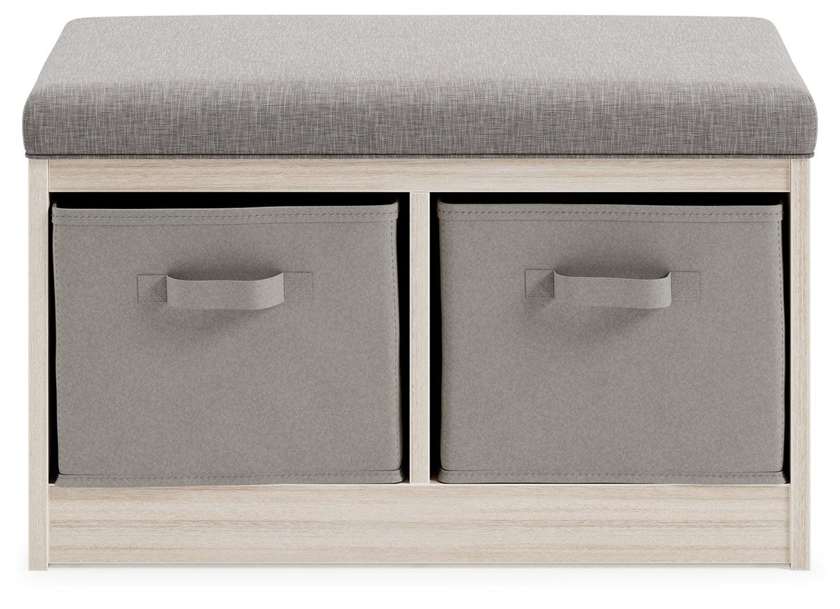 Blariden Gray/natural Storage Bench - Ella Furniture