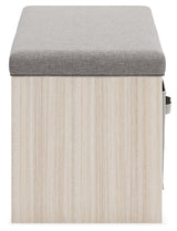 Blariden Gray/natural Storage Bench - Ella Furniture
