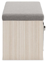 Blariden Gray/natural Storage Bench - Ella Furniture