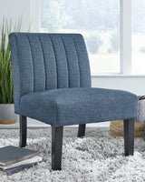 Hughleigh Navy Accent Chair - Ella Furniture