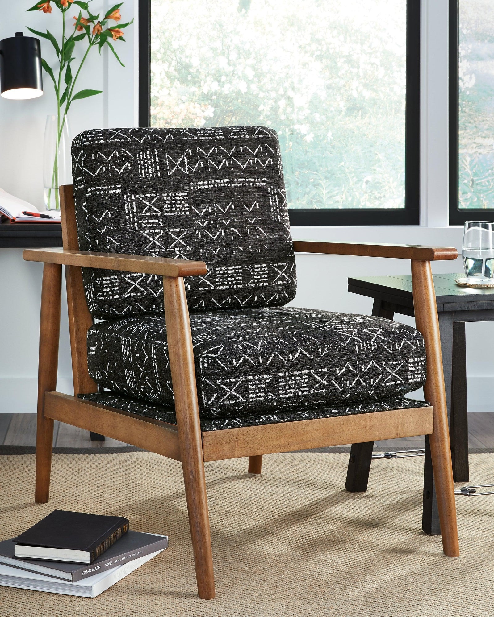 Bevyn Charcoal Accent Chair - Ella Furniture