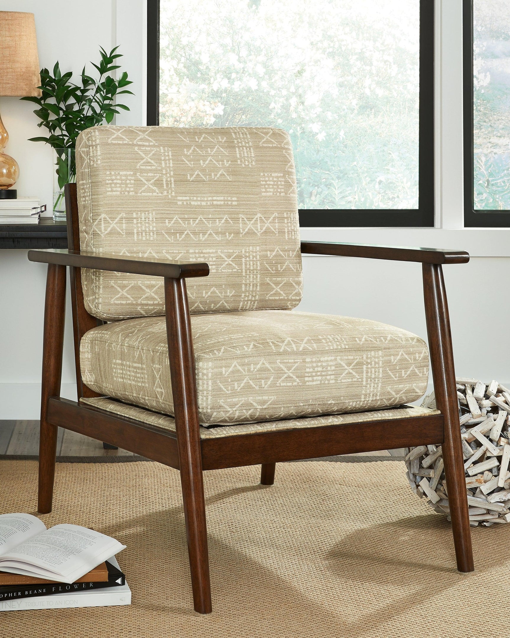 Bevyn Beige Accent Chair - Ella Furniture