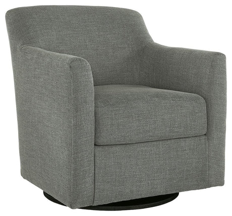 Bradney Smoke Swivel Accent Chair - Ella Furniture