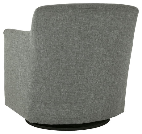 Bradney Smoke Swivel Accent Chair - Ella Furniture