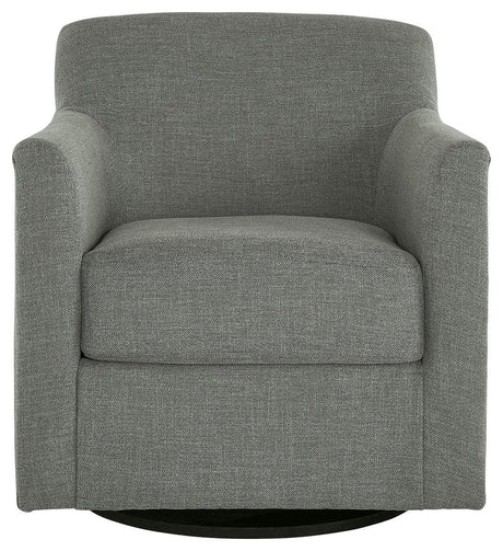 Bradney Smoke Swivel Accent Chair - Ella Furniture